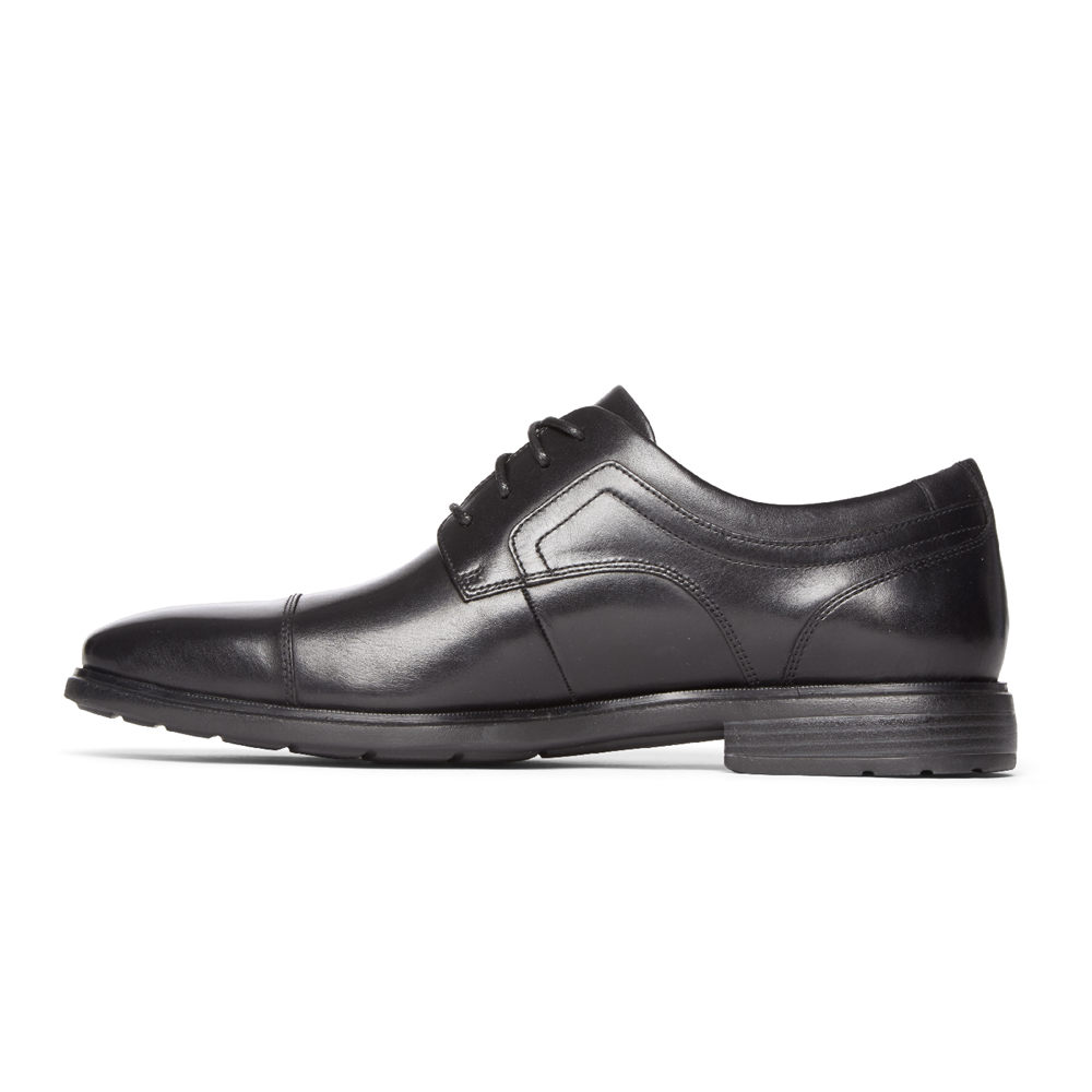 Sapatos Sociais Rockport Homem Pretas - Dres Sports Business 2 Plain Cap Toe - 21364JPRX